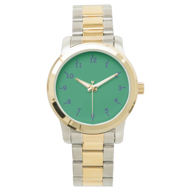 Reloj De Pulsera Verde gaélico y marina (Anverso)