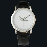 Reloj De Pulsera Verde mínimo simple añadir el nombre de texto reco<br><div class="desc">diseño</div>