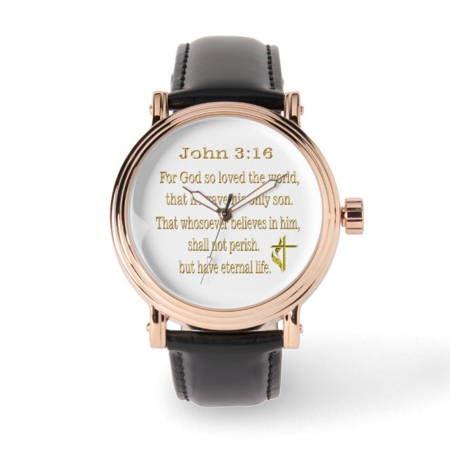 Reloj De Pulsera Versículo Bíblico (Anverso)