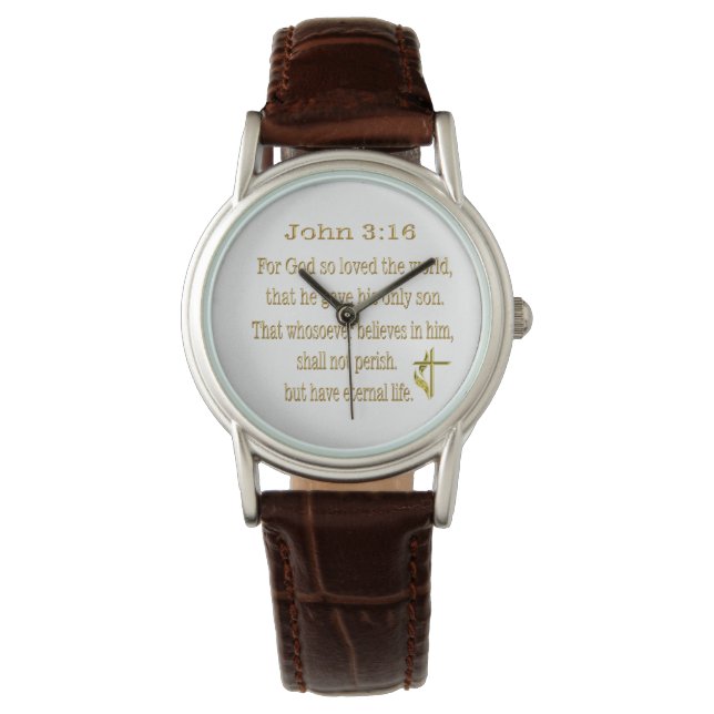 Reloj De Pulsera Versículo Bíblico (Anverso)