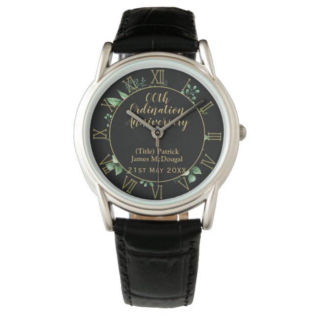 Reloj De Pulsera Verso del aniversario de la ordenanza PASTOR - Per (Anverso)
