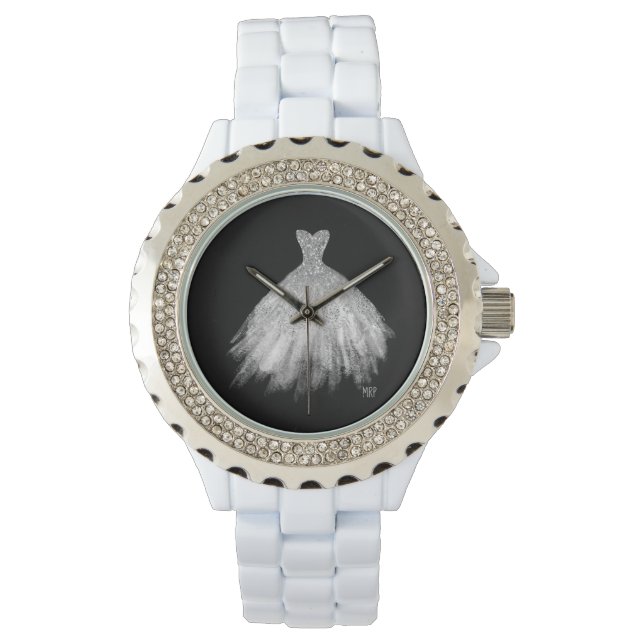 Reloj De Pulsera *~* Vestido de Boda con traje de Boda Gown (Anverso)