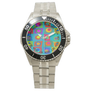 Reloj De Pulsera Vet Tech Watch Funky Resumen Diseño Azul