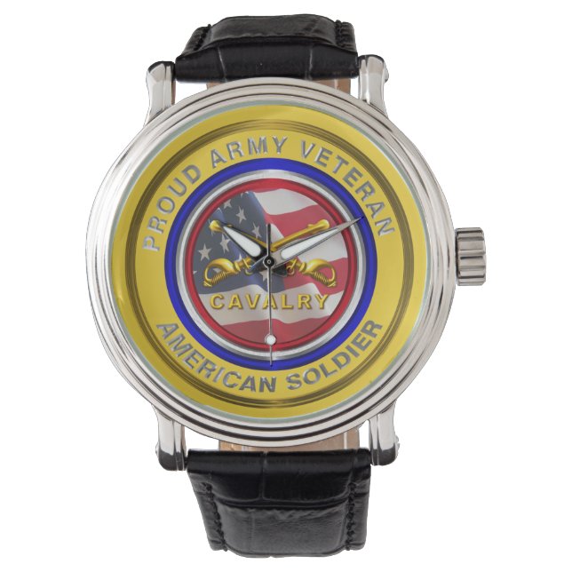 Reloj De Pulsera Veterano "CAV" de caballería (Anverso)