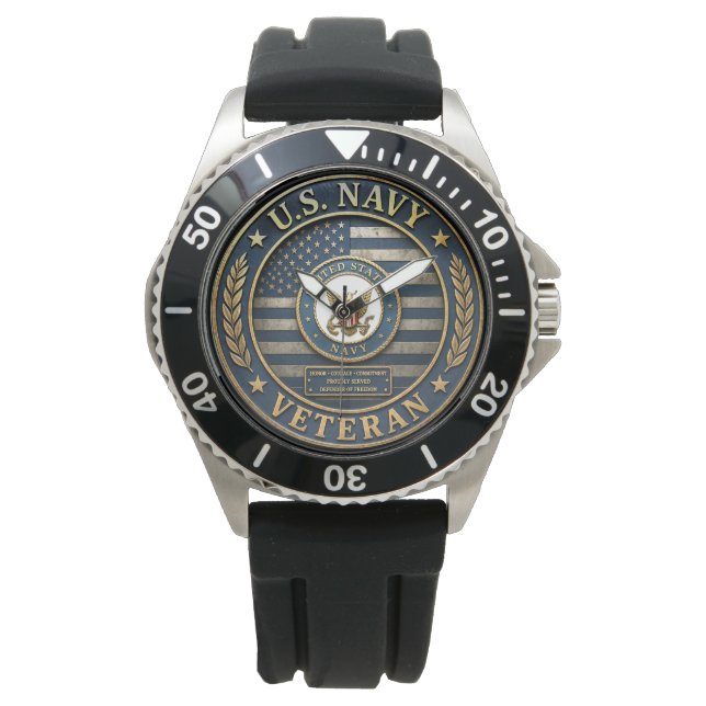 Reloj De Pulsera Veterano de la Marina de EE. UU. (Anverso)