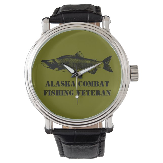Reloj De Pulsera Veterano de la Pesca de Combate de Alaska (Anverso)