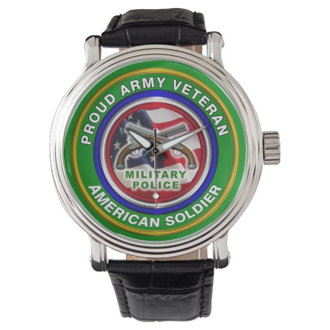 Reloj De Pulsera Veterano del Cuerpo de Policía Militar (Anverso)