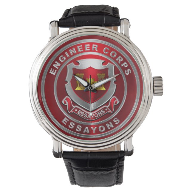 Reloj De Pulsera Veterano Ingeniero del Ejército (Anverso)