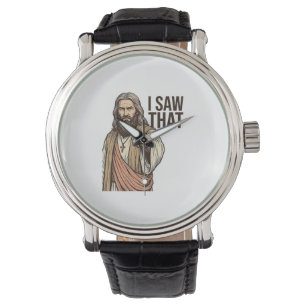 Reloj De Pulsera Vi ese grabado vintage religioso señalando Camiset