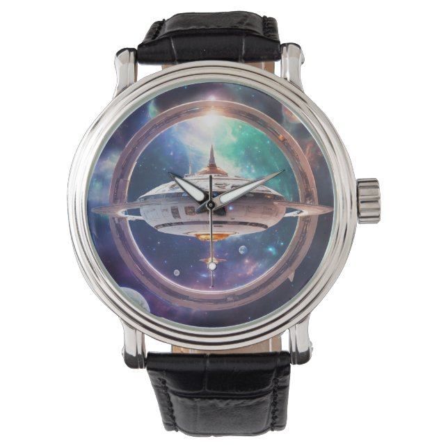 Reloj De Pulsera Viaje celeste: órbita de nave espacial inspirada e (Anverso)