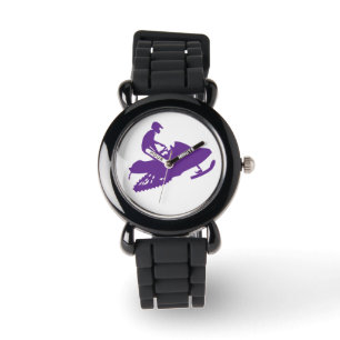 Reloj De Pulsera Viajero de nieve púrpura