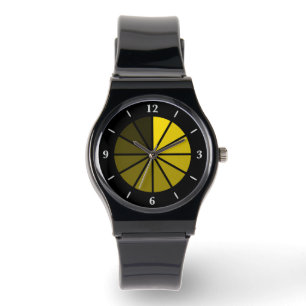 Reloj De Pulsera Viajero De Tiempo Con Luz A Amarillo Oscuro