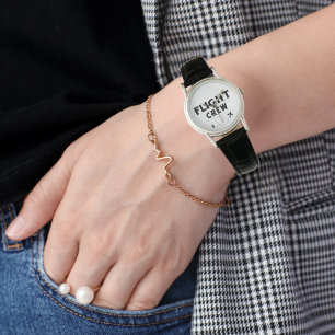 Reloj De Pulsera Viajes de avión modernos de avión negro