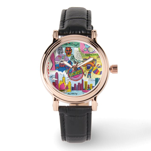Reloj De Pulsera Viajes globales - Hong Kong (Anverso)