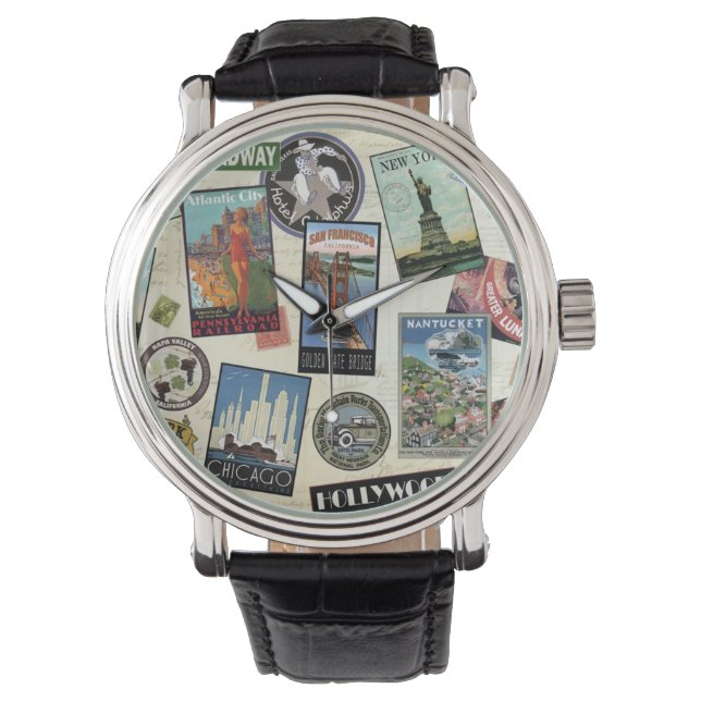 Reloj De Pulsera Viajes modernos de época EE.UU. (Anverso)
