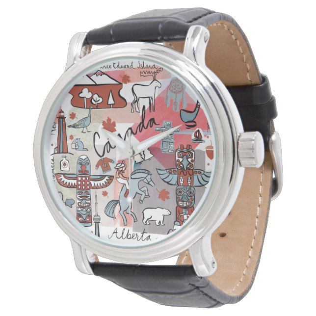 Reloj De Pulsera Viajes mundiales - Canadá (Angular)