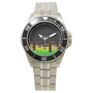 Reloj De Pulsera Vibes ecualizer del ritmo de la decoración de DJ M