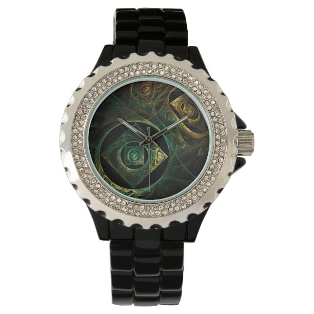 Reloj De Pulsera Vibraciones mágicas Resumen de arte (Anverso)