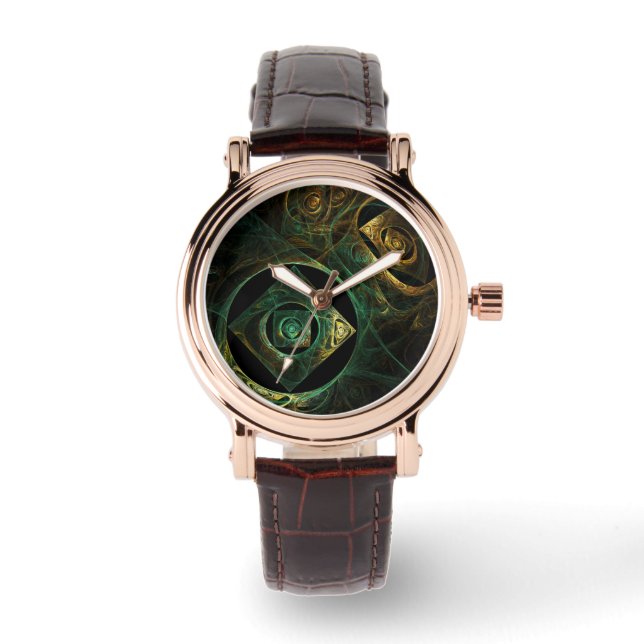 Reloj De Pulsera Vibraciones mágicas Resumen de arte (Anverso)