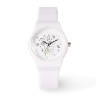 Reloj De Pulsera Vibrante campo de flores silvestres 