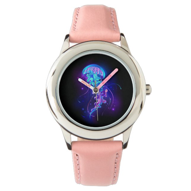 Reloj De Pulsera Vibrante color Glustre medusas (Anverso)