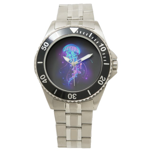 Reloj De Pulsera Vibrante color Glustre medusas (Anverso)
