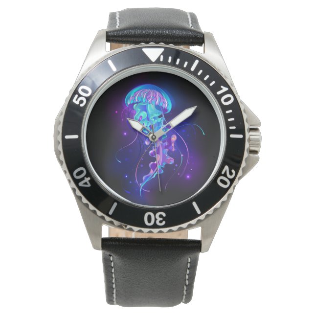 Reloj De Pulsera Vibrante color Glustre medusas (Anverso)