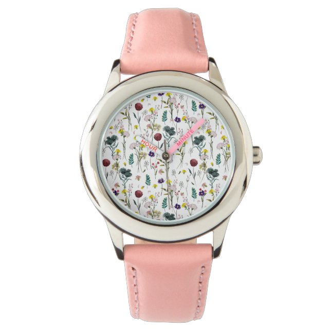 Reloj De Pulsera Vibrante Flor Silvestre  (Anverso)