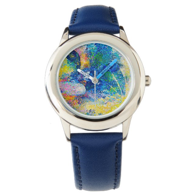 Reloj De Pulsera Vibrante Resumen de la impresión del arte del gato (Anverso)