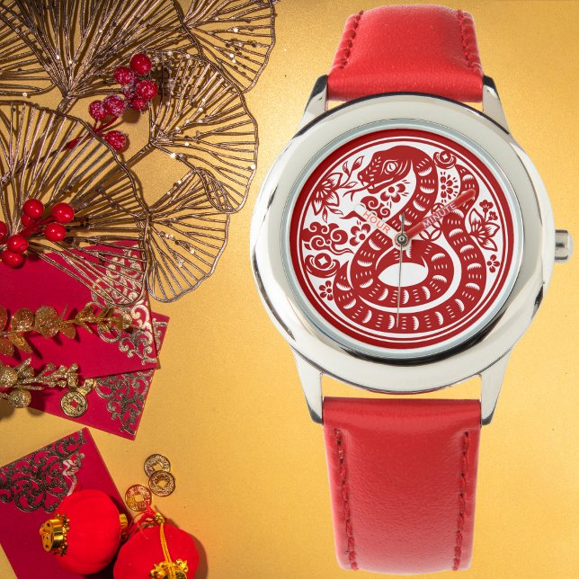 Reloj De Pulsera Vibrante serpiente china de Año Nuevo Zodiac (Subido por el creador)