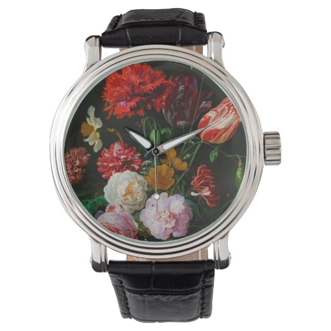 Reloj De Pulsera Vida con flores en una bolsa de vidrio (Anverso)