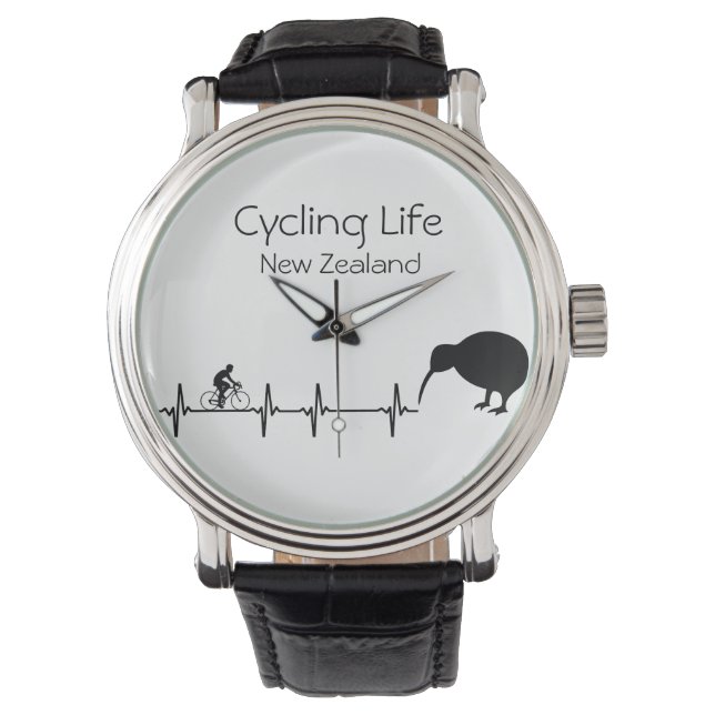 Reloj De Pulsera Vida en bicicleta, personalizable de Nueva Zelanda (Anverso)