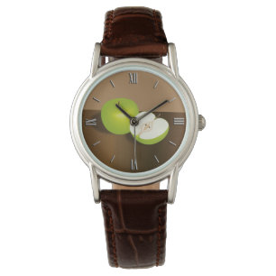 Reloj De Pulsera Vida fija verde de manzana y media