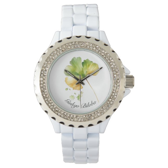 Reloj De Pulsera Vida herbal: personalizable Ginkgo Biloba (Anverso)