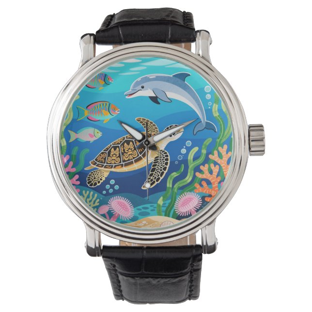 Reloj De Pulsera Vida marina de Okinawa (Anverso)