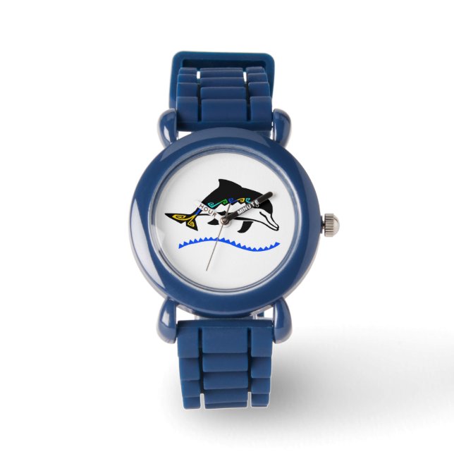 Reloj De Pulsera Vida silvestre - DOLPHIN - Naturaleza animal en pe (Anverso)