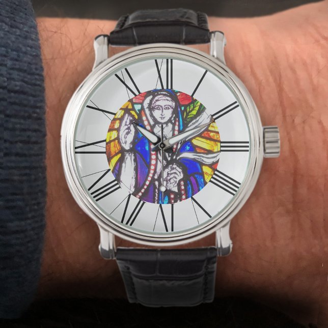 Reloj De Pulsera Vidrio con diseño numérico romano. (Subido por el creador)