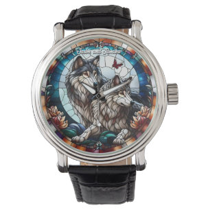Reloj De Pulsera Vidrio contenido Look Wolf Pair