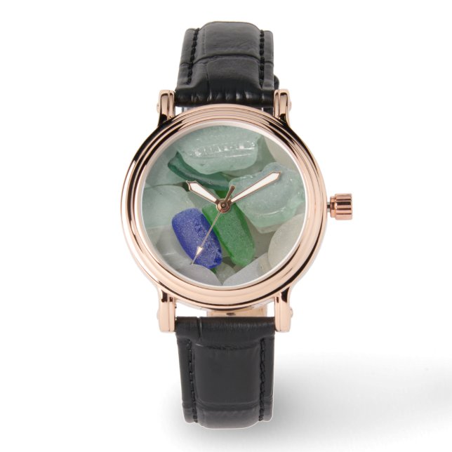 Reloj De Pulsera Vidrio de playa pálido (Anverso)