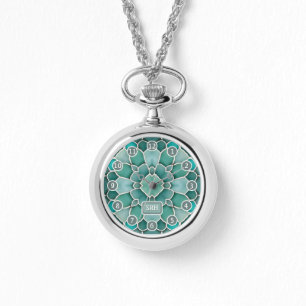 Reloj De Pulsera Vidrio oceánico - Mosaico de lomo de Bonito con In