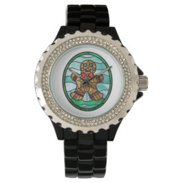 Reloj De Pulsera Vidrio teñido de pan de jengibre
