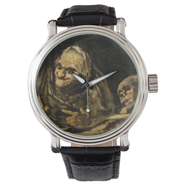Reloj De Pulsera Vieja con esqueleto (muerte) (Francisco Goya) (Anverso)