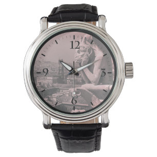 Reloj De Pulsera Vieja Francia París Notre Dame Catedral pensadora