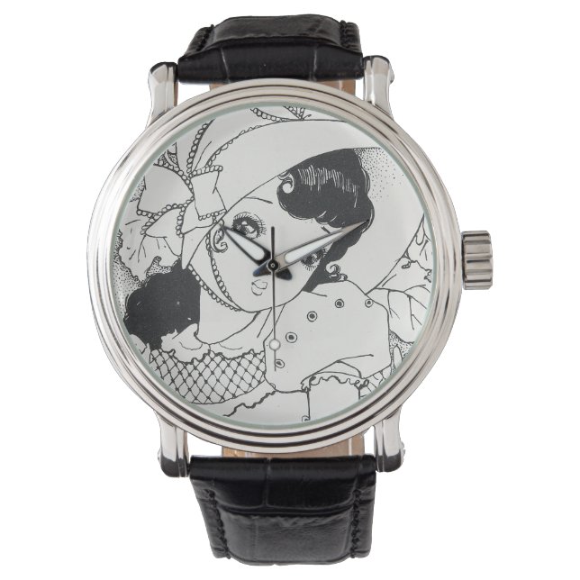 Reloj De Pulsera Viejo japaneses manga kawaii tatuaje de tinta chic (Anverso)