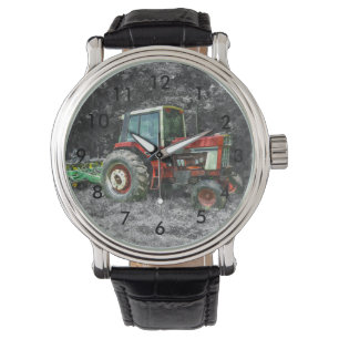 Reloj De Pulsera Viejo Tractor Internacional Painterly