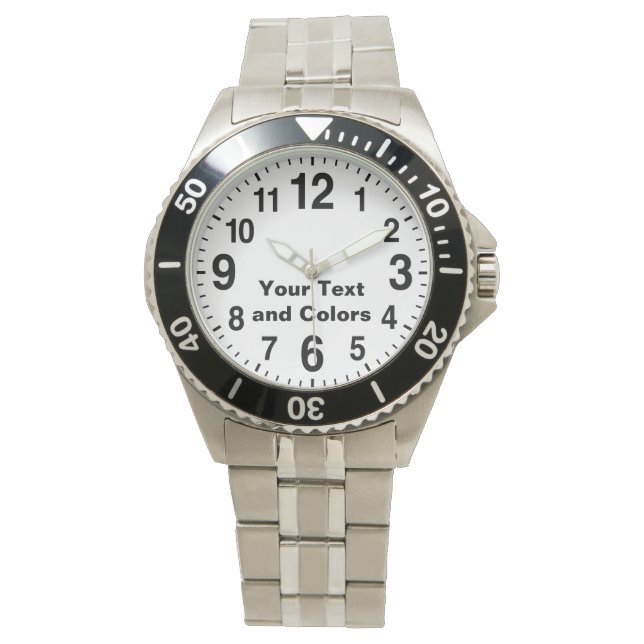 Reloj De Pulsera Vigila con números grandes con su TEXTO y sus COLO (Anverso)
