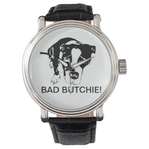 Reloj De Pulsera Vigila de perro de la Butchie mala