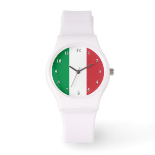 Reloj De Pulsera Vigila la muñeca de la bandera italiana para hombr