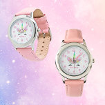 Reloj De Pulsera Vigilan a Personalizado personalizada Rainbow Unic<br><div class="desc">¡Este magnífico reloj de unicornio haría un gran regalo para los niños!</div>