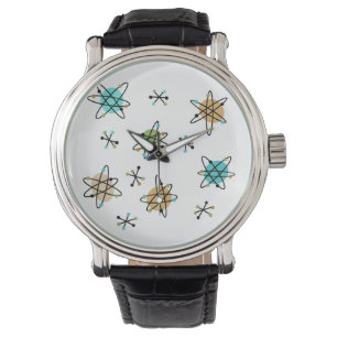 Reloj De Pulsera Vigilancia atómica masculina de mediados del siglo